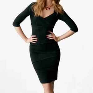 White House Black Market Black Midi Dress